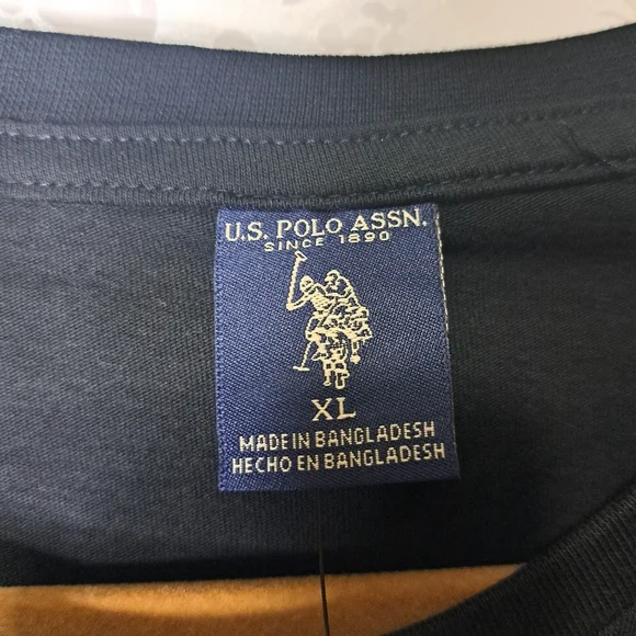 NWT U.S. Polo Assn. Long Sleeve Logo T-Shirt Black Men’s Size XL (Ref 12) - Picture 2 of 5